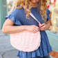 Pink Quilted Puffer Crossbody Bag