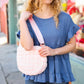 Pink Quilted Puffer Crossbody Bag