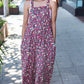 Stand Out Navy Floral Print Baggy Overall Jumpsuit