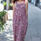 Stand Out Navy Floral Print Baggy Overall Jumpsuit