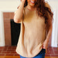 Best In Bold Taupe Dolman Ribbed Knit Sweater Top