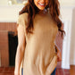 Best In Bold Taupe Dolman Ribbed Knit Sweater Top