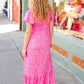 Perfectly You Fuchsia Ditzy Floral Fit & Flare Maxi Dress