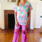 Cut Loose Hot Pink High Rise Washed Distressed Hem & Knee Cropped Pants