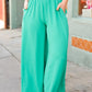 Just Dreaming Emerald Smocked Waist Palazzo Pants