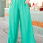 Just Dreaming Emerald Smocked Waist Palazzo Pants