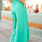 Just Dreaming Emerald Smocked Waist Palazzo Pants