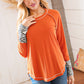 Persimmon Cotton Blend Rib Aztec Outseam Top