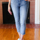 Judy Blue Medium Wash Mid Rise Skinny Capri