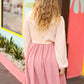 Feeling Femme Mauve & Peach Twofer Pleated Skirt Dress