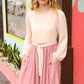 Feeling Femme Mauve & Peach Twofer Pleated Skirt Dress