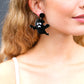 Halloween Black Ghost Acrylic Dangle Earrings