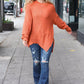 Autumn Vibes Pumpkin Asymmetrical Knit Sweater