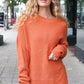 Autumn Vibes Pumpkin Asymmetrical Knit Sweater