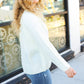 Better Than Ever Ivory Loose Knit Henley Button Sweater