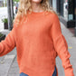 Autumn Vibes Pumpkin Asymmetrical Knit Sweater