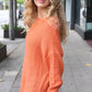 Autumn Vibes Pumpkin Asymmetrical Knit Sweater