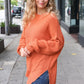 Autumn Vibes Pumpkin Asymmetrical Knit Sweater