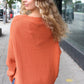 Autumn Vibes Pumpkin Asymmetrical Knit Sweater