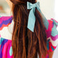 Baby Blue Velvet Barrette Clip Bow