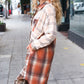 Stand Out Rust & Taupe Color Block Plaid Longline Shacket