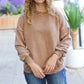 Very You Ash Mocha Acid Wash Hi-Low Pullover