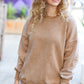 Very You Ash Mocha Acid Wash Hi-Low Pullover