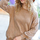 Very You Ash Mocha Acid Wash Hi-Low Pullover