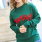 Be Merry Hunter Green Pop Up Lurex Sweater