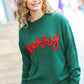 Be Merry Hunter Green Pop Up Lurex Sweater