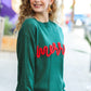 Be Merry Hunter Green Pop Up Lurex Sweater