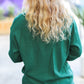 Be Merry Hunter Green Pop Up Lurex Sweater