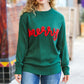 Be Merry Hunter Green Pop Up Lurex Sweater