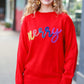 More The Merrier Red Pop Up Lurex Sweater