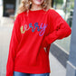 More The Merrier Red Pop Up Lurex Sweater