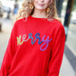 More The Merrier Red Pop Up Lurex Sweater