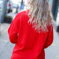 More The Merrier Red Pop Up Lurex Sweater