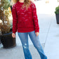 Casual Chic Burgundy Pointelle Lace Shoulder Knit Sweater