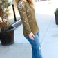 Casual Chic Olive Pointelle Lace Shoulder Knit Sweater