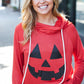 Halloween Jack-O-Lantern Terry Thumb Hole Double Hoodie