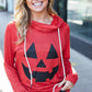 Halloween Jack-O-Lantern Terry Thumb Hole Double Hoodie