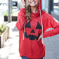 Halloween Jack-O-Lantern Terry Thumb Hole Double Hoodie