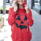 Halloween Jack-O-Lantern Terry Thumb Hole Double Hoodie