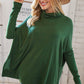 Hunter Green Cashmere Feel Turtleneck Sweater