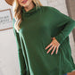 Hunter Green Cashmere Feel Turtleneck Sweater