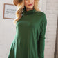 Hunter Green Cashmere Feel Turtleneck Sweater