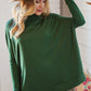 Hunter Green Cashmere Feel Turtleneck Sweater