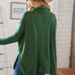 Hunter Green Cashmere Feel Turtleneck Sweater