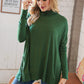 Hunter Green Cashmere Feel Turtleneck Sweater