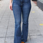 Judy Blue Dark Wash High Rise Flare Back Pocket Detail Jeans